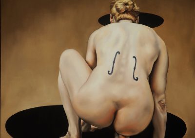 Le Violon d'Ingres + the Void, 2018, 100x85cm, oil on canvas